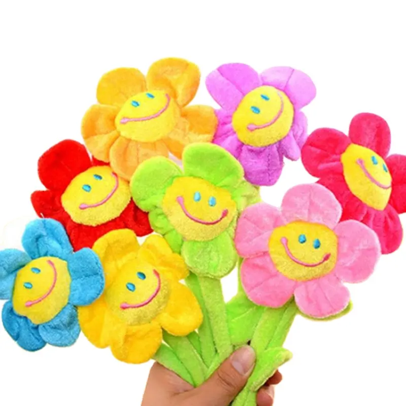 Cartoon Smiley Face Girassol Rosa Dia dos Namorados Dia das Mães Gift Bouquet