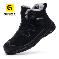 Chaussures de sécurité GUYISA à tige haute, embout composite anti-perforation, isolées 10KV, en microfibre Flyknit, semelle en caoutchouc, pour hommes, chantier de construction