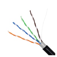 Cable de Red para Exteriores UTP Cat5e Impermeable de 26awg 24awg, 4 Pares, Impedancia de 100, -40C a +70C
