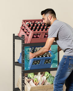 <span class=keywords><strong>SONGMICS</strong></span> Porte-Boisson pour Bar & <span class=keywords><strong>Home</strong></span> 3 Niveaux Boissons Caisse Rack pour Cuisine Garage Snack Rack De Stockage - Product Image 2
