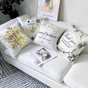 Dekorasi Natal Baru Modern Minimalis Putih Cetak Sarung Bantal Bulu Sarung Bantal Mewah Sarung Bantal - Product Image 2