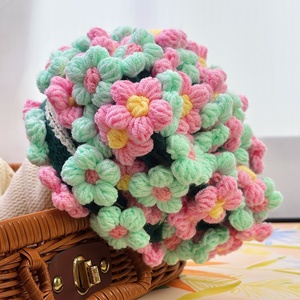 Manta de Ramo de Girasoles de Poliéster Hecha a Mano, Lista para Usar, Estilo Moderno, Decoración Navideña para el Hogar y Regalos Festivos - Product Image 5