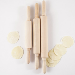 Thân Thiện Với Môi Bằng Gỗ Cán <span class=keywords><strong>Pin</strong></span> Với Quay Vòng Trung Bộ Và Tay Cầm Bằng Gỗ Cho Baking Pastry Bột Kẹo Ngọt Bánh Pizza Con Lăn - Product Image 2