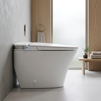 WC intelligent à poser au sol MWD CUPC ETL, siphonique, avec bidet intégré 12 pouces, deux boutons rotatifs, chasse automatique, personnalisable OEM
