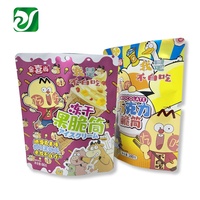 Sachet alimentaire vertical personnalisé avec logo imprimé pour emballage de chips, scellable à chaud, en plastique