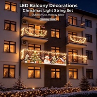 Rideaux lumineux LED RGB à commande par application intelligente, synchronisation musicale, motifs personnalisables pour la décoration de fenêtres de Noël