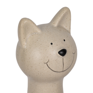 Statuetta di gattino sottile in ceramica, scultura in gres per decorazioni per la casa, bagno, ufficio, soggiorno, espositore da scaffale - Product Image 5