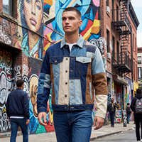 Veste en jean respirante à col montant pour homme, qualité supérieure, design tendance, streetwear premium, OEM ODM