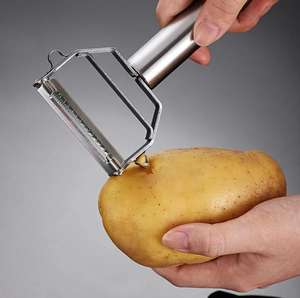 Éplucheur <span class=keywords><strong>et</strong></span> trancheur <span class=keywords><strong>de</strong></span> pommes <span class=keywords><strong>de</strong></span> terre multifonctionnel en acier inoxydable durable, essentiel pour la cuisine, pour légumes <span class=keywords><strong>et</strong></span> fruits - Product Image 5