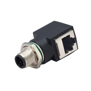Adaptateur M12 8 broches mâle X-Coding vers RJ45, boîtier PC étanche IP68 avec contacts plaqués or, température de fonctionnement -40~+85°C - Product Image 5