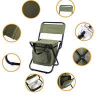 Sac isotherme de valeur pour les événements sportifs de plein air, tabouret de pique-nique, sac à dos portable pour le camping, chaise de plage avec glacière