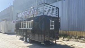 รถขายอาหารเคลื่อนที่แบบใช้ได้สองทางสำหรับร้านกาแฟและเบเกอรี่พร้อมไก่ทอดรถขายอาหารมือ<span class=keywords><strong>สอง</strong></span> - Product Image 3