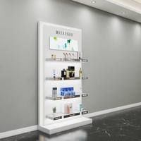 Vitrine de Salon de Beauté avec Écran LED, Haute Qualité, Facile à Nettoyer, Rangement pour Ongles, Finition Laquée, Dimensions Personnalisables