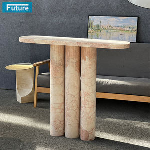 Đánh bóng sang trọng phong cách màu hồng Kem Hoa Hồng đá cẩm thạch Bảng điều khiển lối vào bảng cho phòng khách biệt thự trang trí khách sạn - Product Image 3