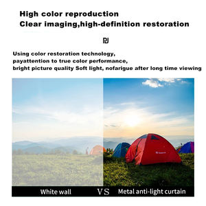 Écran de projection 16:9 blanc mat anti-lumière, rideau réfléchissant portable à déroulement pour YG300 <span class=keywords><strong>XGIMI</strong></span> H3 <span class=keywords><strong>HALO</strong></span> Mogo pour DLP - Product Image 5