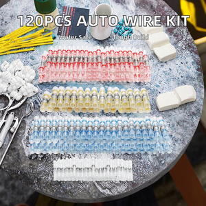 DOREMI Kit de sertissage automobile 120 pièces, isolé en plastique, étanche, à souder, à rétrécir à la chaleur, manchon de raccordement pour fils - Product Image 2