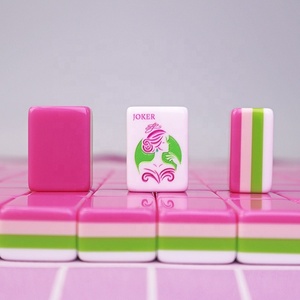 Jeu de Mahjong américain personnalisé en acrylique rose à quatre couches pour le divertissement familial et les jeux en famille OMM <span class=keywords><strong>Oh</strong></span> My Mahjong - Product Image 2