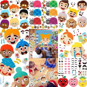 2025 cartes Flash d'émotion pour les enfants d'âge préscolaire-faire <span class=keywords><strong>des</strong></span> visages et décrire les <span class=keywords><strong>sentiments</strong></span> jeu d'apprentissage émotionnel social jouet éducatif pour les enfants - Product Image 3