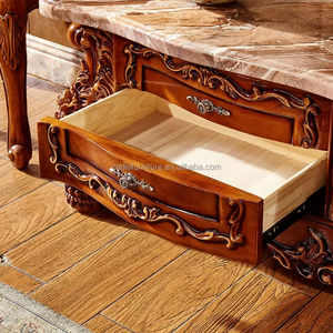 Classico Design antico soggiorno mobili <span class=keywords><strong>Tv</strong></span> stand in legno massello con intagliato <span class=keywords><strong>Tv</strong></span> tavolo in marmo europeo top <span class=keywords><strong>tv</strong></span> stand - Product Image 4