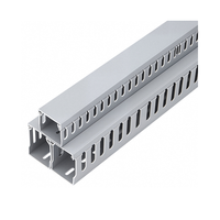 Gaine de câblage électrique en PVC à fentes ignifuge carrée grise PXC-2540