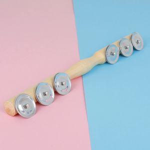 Címbalo de Madera de Una Fila con Seis Campanas Orff, Juguete Educativo para el Desarrollo Intelectual Temprano - Product Image 3