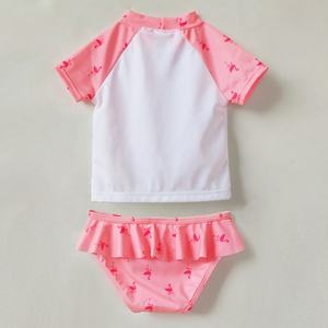 Maillot de bain Rash Guard pour filles, maillot de bain 2 pièces UPF 50+, maillot de bain d'été pour la plage, taille 4T-14T - Product Image 2