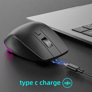 เมาส์บลูทูธแบบชาร์จได้ สามโหมด สำหรับเล่นเกมส์ ไฟ RGB ปรับได้ตามหลักสรีรศาสตร์ ใช้ได้กับแล็ปท็อป คอมพิวเตอร์สำนักงาน 6D เมาส์ไร้สาย 2.4G - Product Image 3