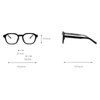 Retro Anti Blue Gafas Acetato Gafas Marcos de anteojos para hombres Diseñador 2025 Marcos de anteojos cuadrados