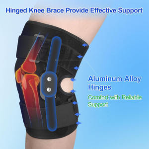 Soporte inmovilizador <span class=keywords><strong>de</strong></span> <span class=keywords><strong>rodilla</strong></span> con diseño <span class=keywords><strong>de</strong></span> rótula abierta y articulaciones para alivio del dolor articular/Artritis/Rotura <span class=keywords><strong>de</strong></span> menisco/ACL/PCL/MCL - Product Image 3
