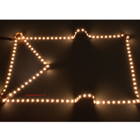 120 LEDs Biegsamer LED-Streifen Zickzack-Leiterplatte Frei Zuschneidbar S-Form LED-Streifen für Unregelmäßige Beleuchtungsdesigns
