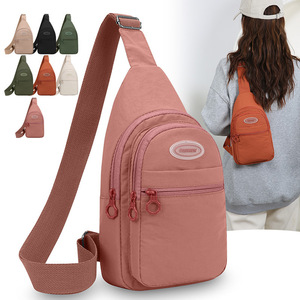 Fashionable Chest <b>Bag</b> For Women Multi Pockets Water Resistant Lightweight Casual Travel Crossbody Single Shoulder <b>Bag</b> - Product Image 1