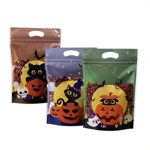 Bolsa de Halloween con cierre resellable y asa de parche, impresa en huecograbado, para almacenamiento de alimentos - Product Image 1