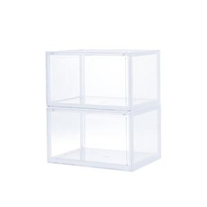 حذاء رياضي شفاف قابل للطي ، بلون أبيض وباب شفاف ، بلاستيك قابل للفصل ، - Product Image 2