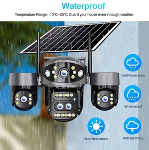 Caméra de <span class=keywords><strong>surveillance</strong></span> solaire Wi-Fi HD 8MP 2026 en promotion, extérieure, avec zoom 8X, double objectif, audio bidirectionnel, caméra IP de sécurité Wi-Fi - Product Image 6