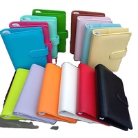 Portefeuille A7 en cuir noir personnalisé à 6 anneaux Portefeuille à reliure budgétaire Portefeuille d'enveloppe de trésorerie Mini carnet de notes Agenda Planificateur Organisateur