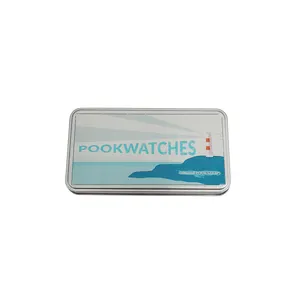 Custom Printing Rectangular Metal Tin Box with EVA foam For gif/craft/watch packaging