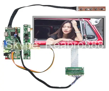 Ori หน้าจอ LCD IPS Pro ขนาด10.3นิ้ว,1920X720ยืดบาร์ LCD หน้าจอกว้างพิเศษ50พิน LVDS แผงควบคุม VGA สำหรับรถยนต์