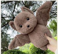 Porte-clés chauve-souris Halloween mignon animal en peluche chauve-souris jouets en peluche poupée porte-clés sac voiture pendentif porte-clés avec peluche jouet pour enfants cadeau