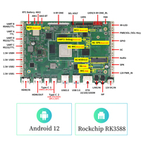 Motherboard Rockchip RK3588 Edge AI 8GB DDR Android 12 6 TOPS NPU Layar 8K  Embedded SBC Digital Signage Kontrol Industri
