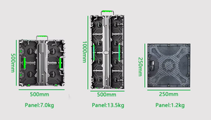 Schermo LED per interni ed esterni 500x500mm, parete video LED per palcoscenico P2.6 P2.9 P3.91, display LED a noleggio con giunzione senza soluzione di continuità - Product Image 3
