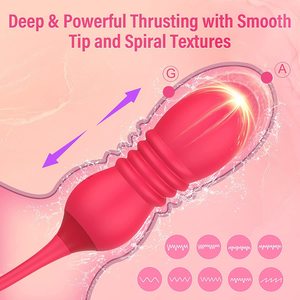Vibrateur pour le point G avec poussées profondes et langue douce, silencieux et étanche pour un plaisir intense - Product Image 3