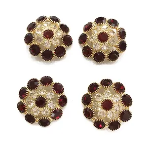 New Fancy Design Colorful Diamond Rhinestone Shiny Button For Garment Dress