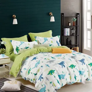 Factory Outlet Fashion Printed Animal Cute 100% Cotton Bed Sheet Sets Bedding For Teens