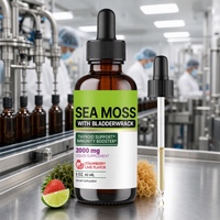 YanNI  Tetes Cairan Sea Moss dengan Bladderwrack 2000mg Rasa Strawberry Lime Mineral Esensial Grosir OEM ODM