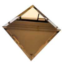 Vente en gros de miroirs décoratifs en verre fumé biseauté faits à la main, style Art Déco, 5 mm, imperméables, pour cuisine, salle de bain, mur d'accentuation
