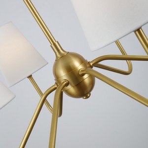 Modern Chandelier Copper Fabric Shade Luxury Decorative <b>Indoor</b> <b>Lighting</b> for Dining Room Living Room Hotel Villa Interior Style - Product Image 4