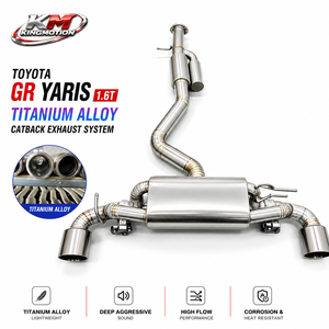 Sistema de Escape Trasero Medio Ligero de Titanio KM para <span class=keywords><strong>Toyota</strong></span> <span class=keywords><strong>GR</strong></span> <span class=keywords><strong>Yaris</strong></span> 1.6T, Tubo de Alto Flujo y Rendimiento, Mejora del Sonido Deportivo - Product Image 1
