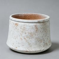 Pot de fleurs rond en ciment minimaliste de luxe européen, écologique, en ciment artificiel, vente en gros, pots de jardin d'extérieur/d'intérieur