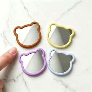 Custom Cute Bear Shaped Silicone <b>Mirror</b> Shatterproof <b>Sensory</b> Education <b>Mirror</b> Safe Acrylic Desk <b>Mirror</b> for Kids - Product Image 3