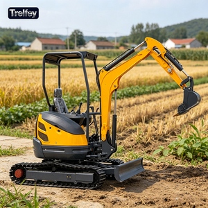 Mini-pelle compacte 1 tonne 2 tonnes sur chenilles en acier de 1500 mm de longueur pour une circulation stable sur surfaces rocheuses et inégales - En promotion - Product Image 1